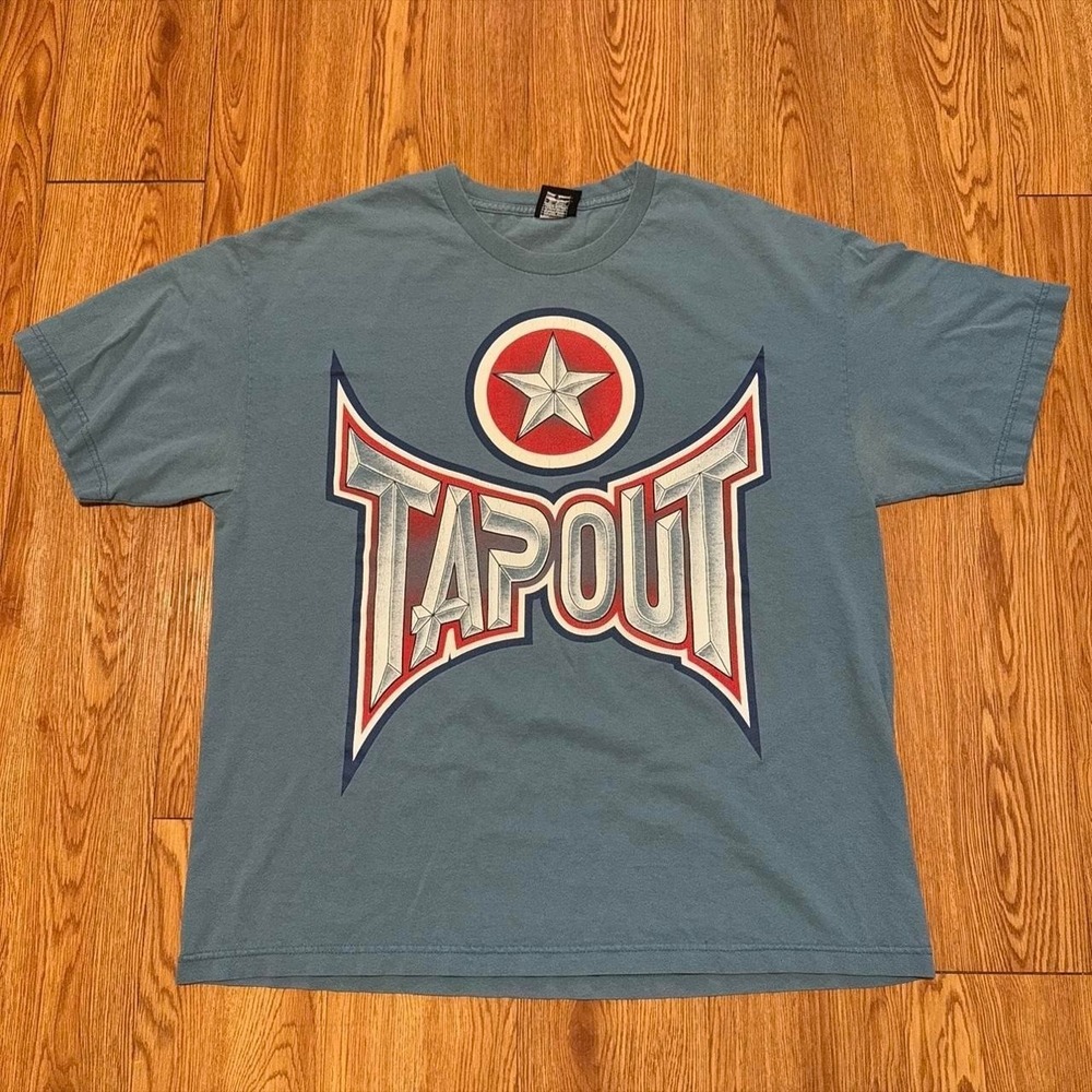 Tapout Men's Shirt Captainโ America USA Blue Vintage Y2K Size XL